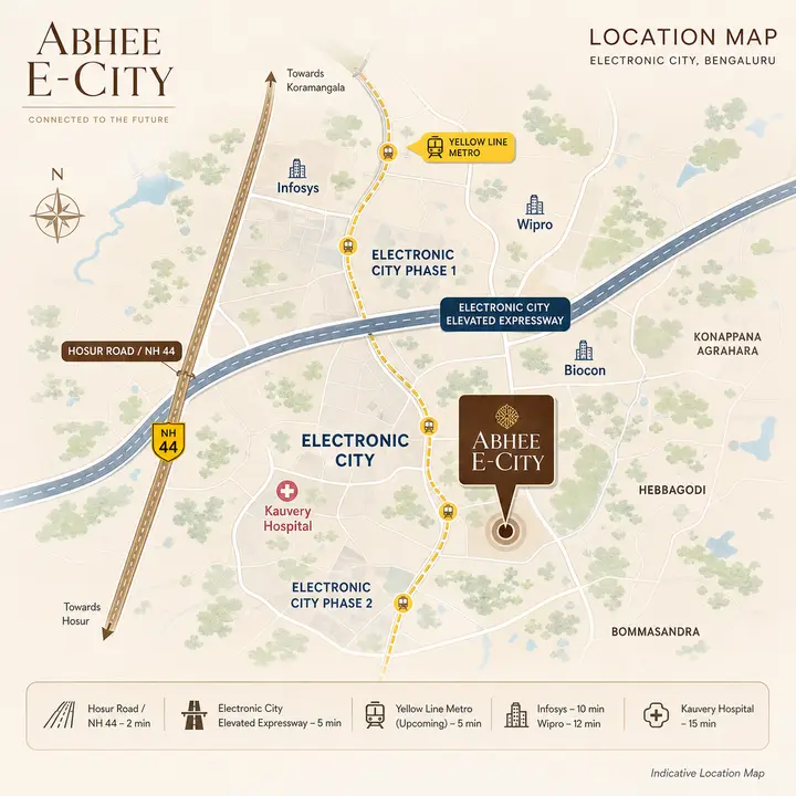 Abhee Electronic City location map